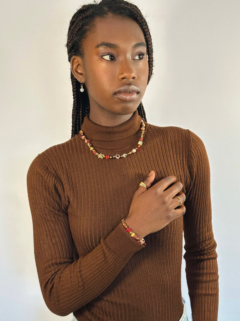 L’or brun Necklace and Bracelet SET