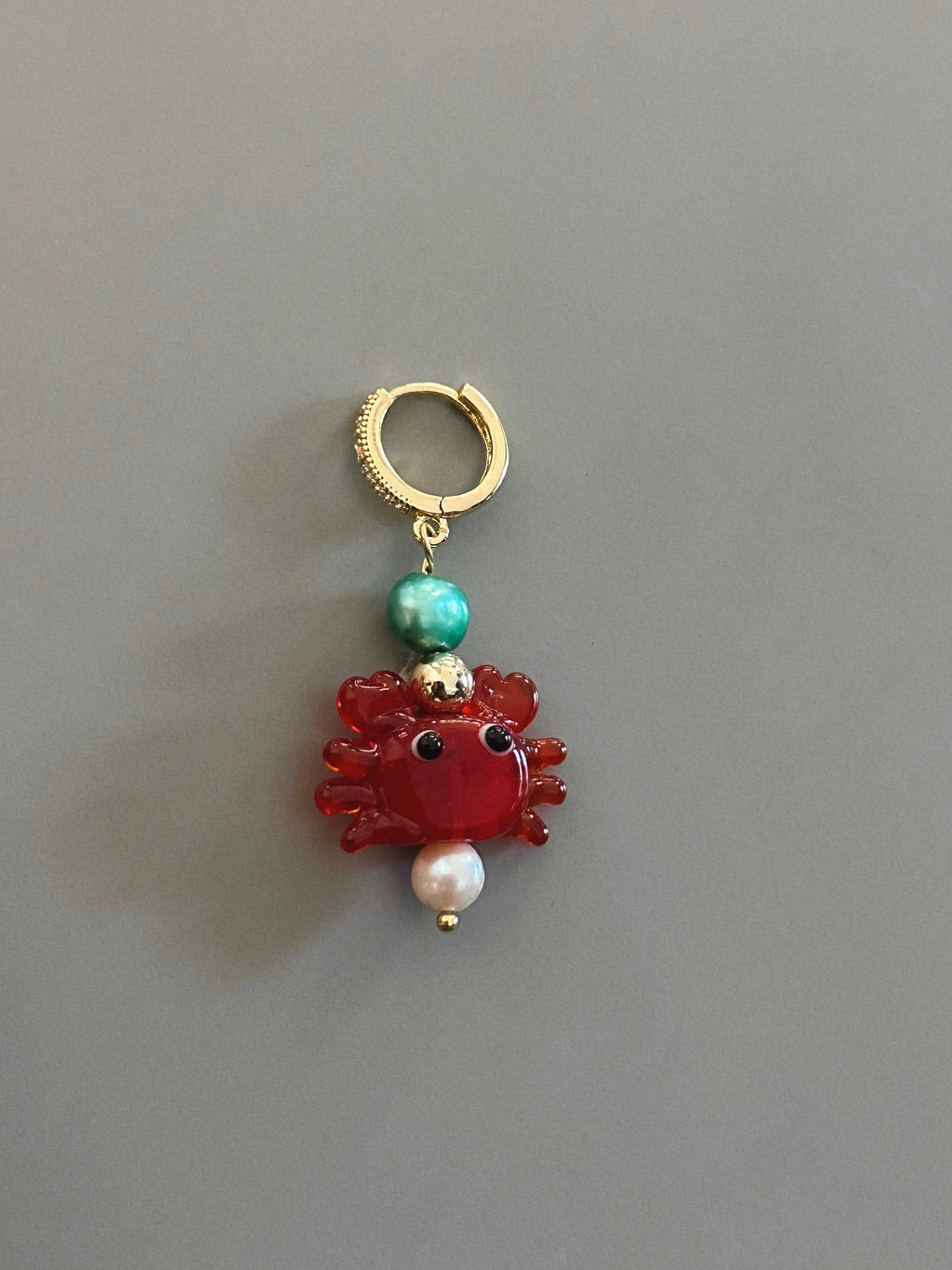 Petit Crabe Red Earring