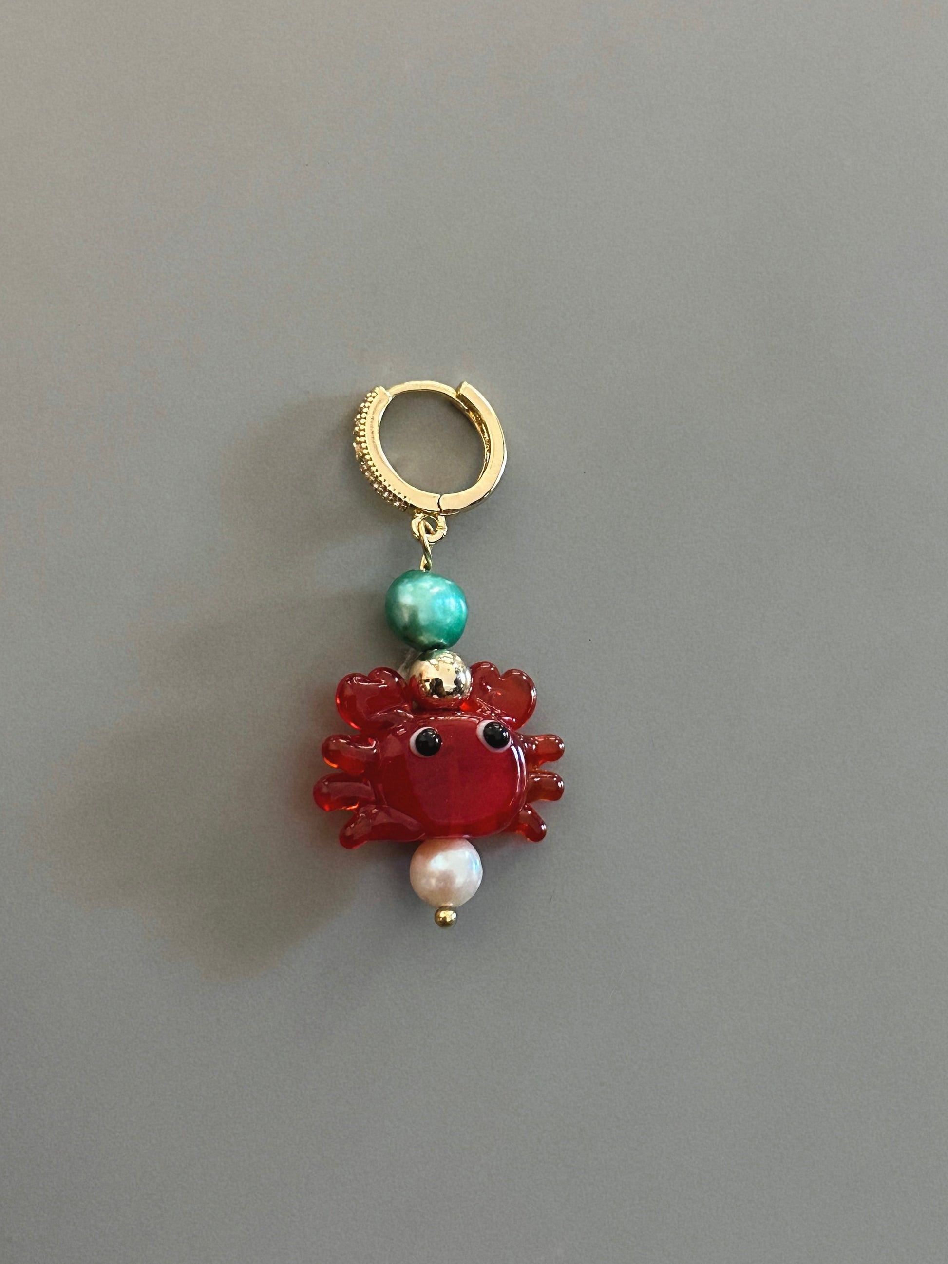 Petit Crabe Red Earring