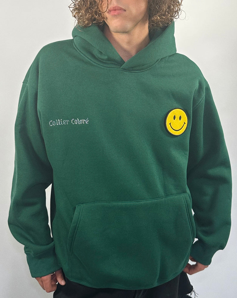 PRE ORDER - Oversized Smiley Hoodie Dark Green