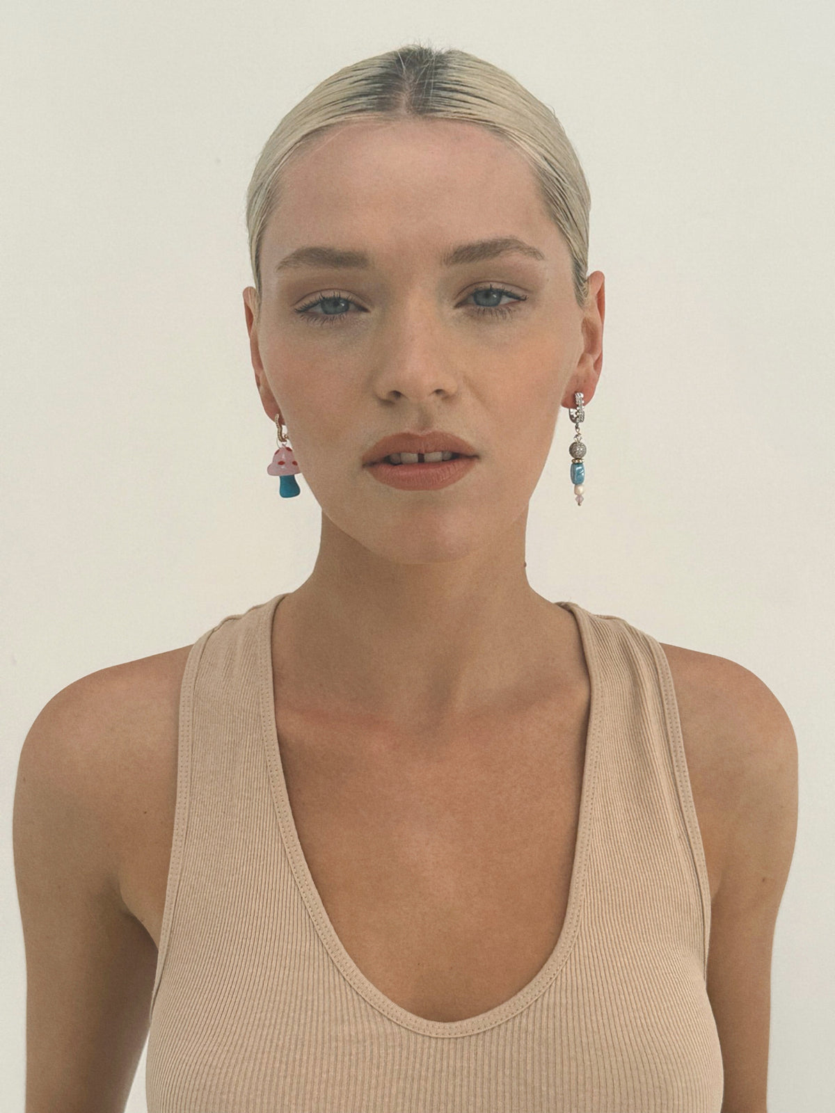 Champignon Rose Earring