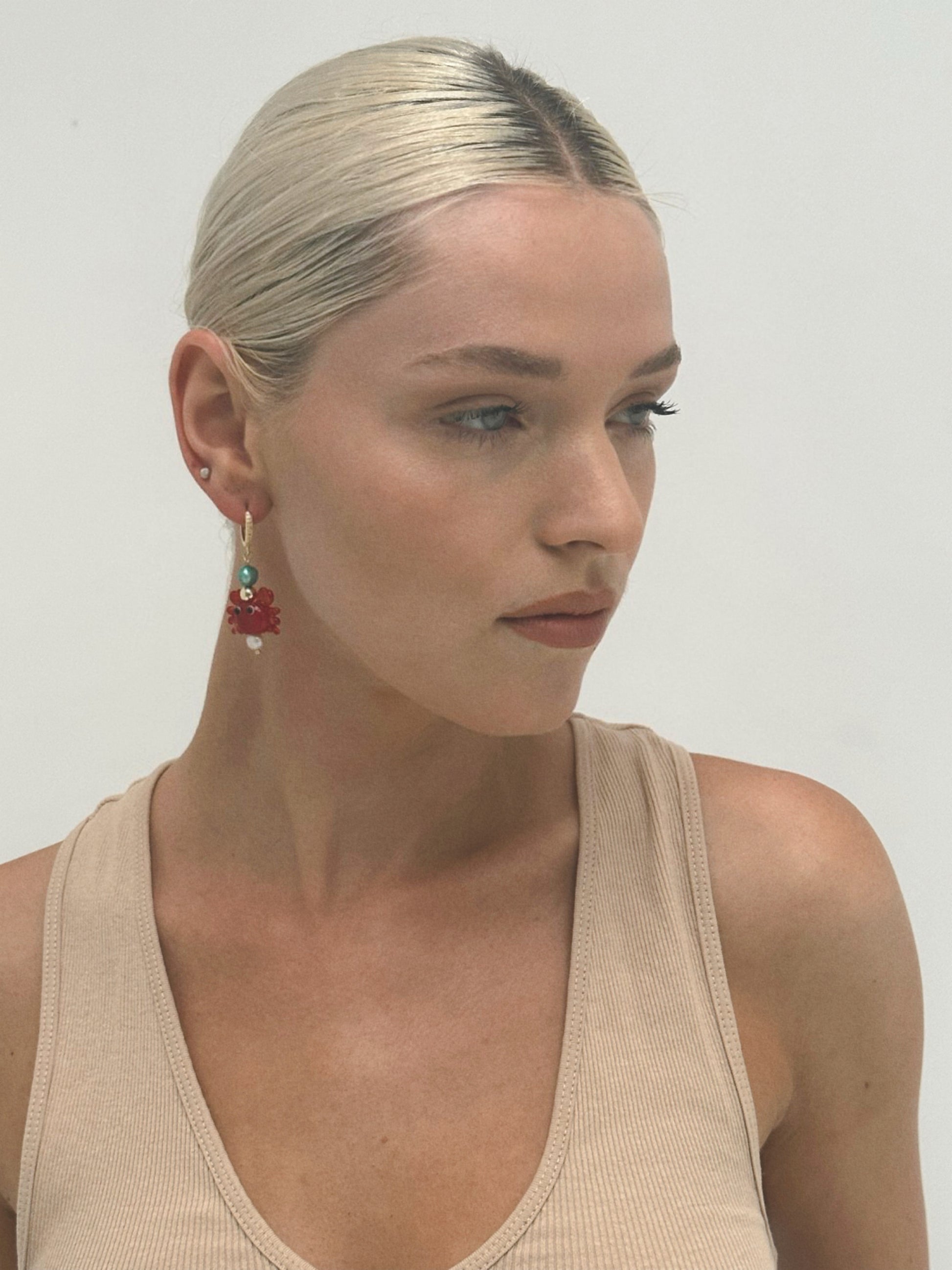 Petit Crabe Red Earring