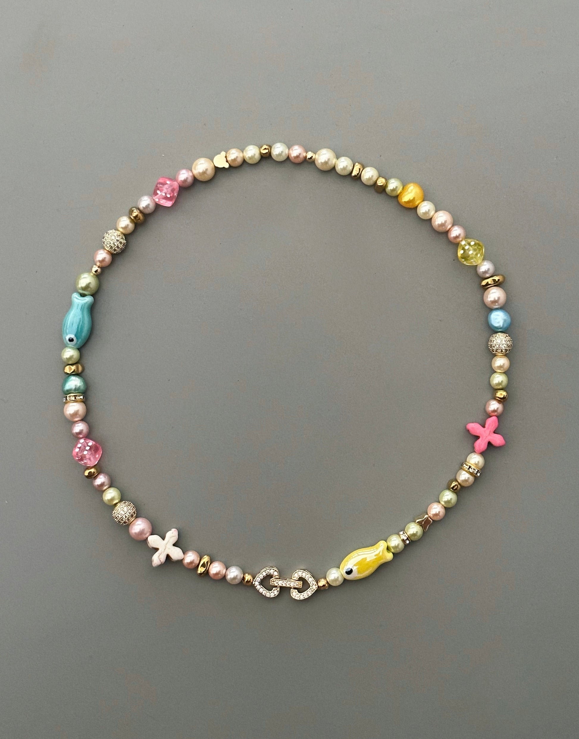 Pastel Poisson Necklace